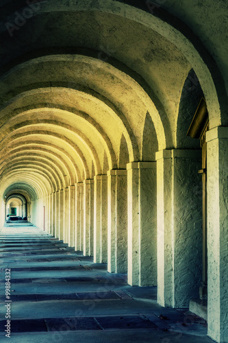 Fotografia, Obraz Mystic Ancient Stone Corridor Rome