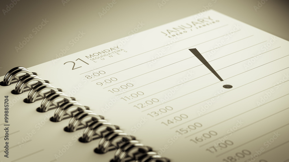 Closeup of a personal calendar setting an important date represe Closeup of a personal calendar setting an important date represe