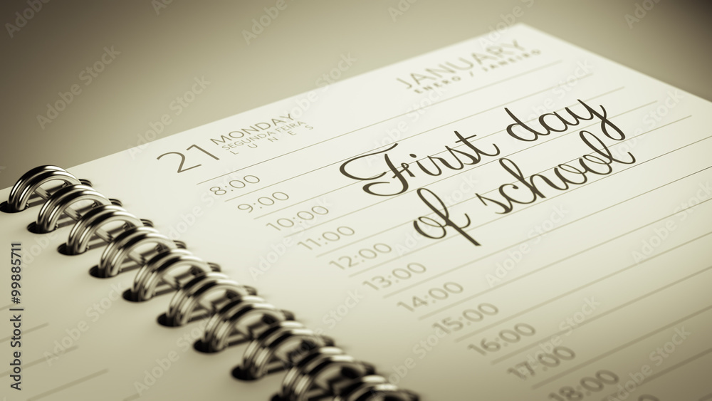 custom made wallpaper toronto digitalCloseup of a personal calendar setting an important date represe