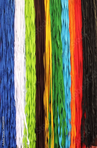Colourful fabric lanyards