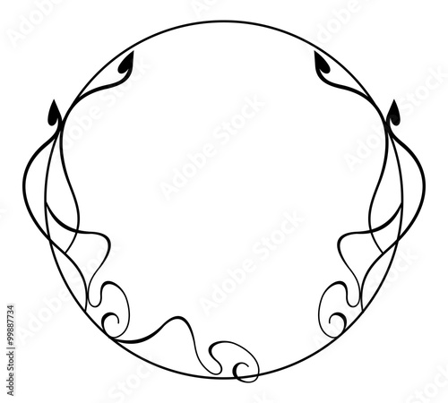 Abstract round silhouette frame
