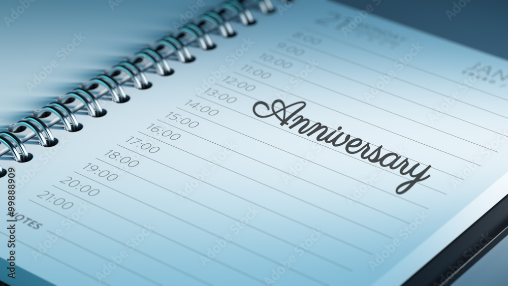 Closeup of a personal calendar setting an important date represe Closeup of a personal calendar setting an important date represe