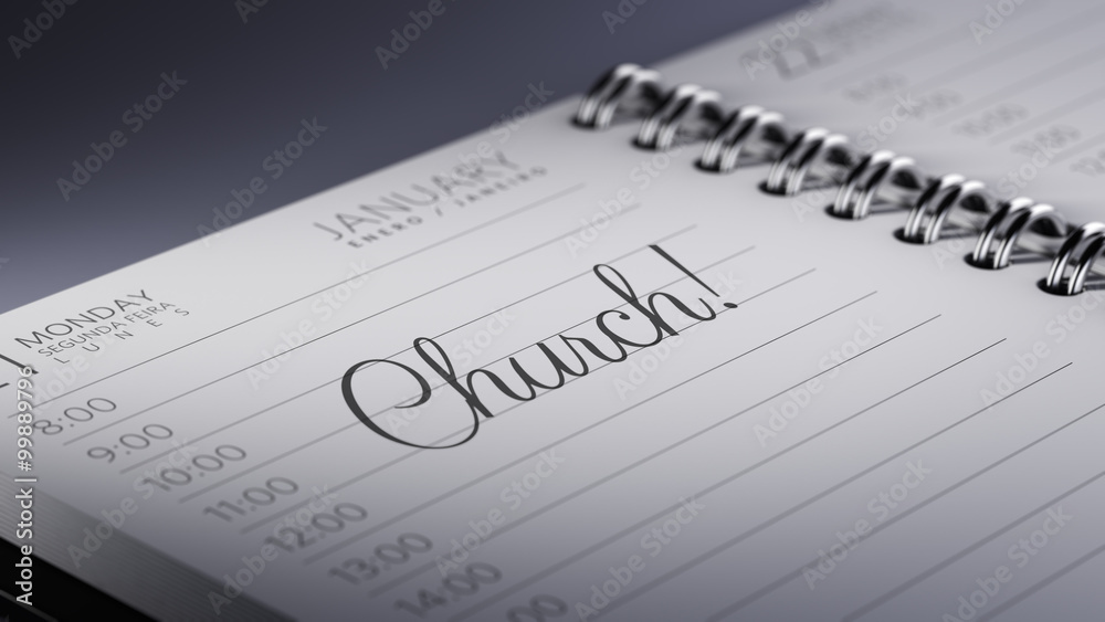 Closeup of a personal calendar setting an important date represe Closeup of a personal calendar setting an important date represe