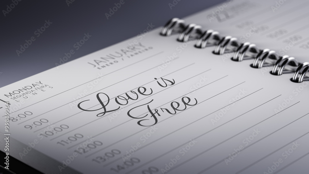 Closeup of a personal calendar setting an important date represe Closeup of a personal calendar setting an important date represe
