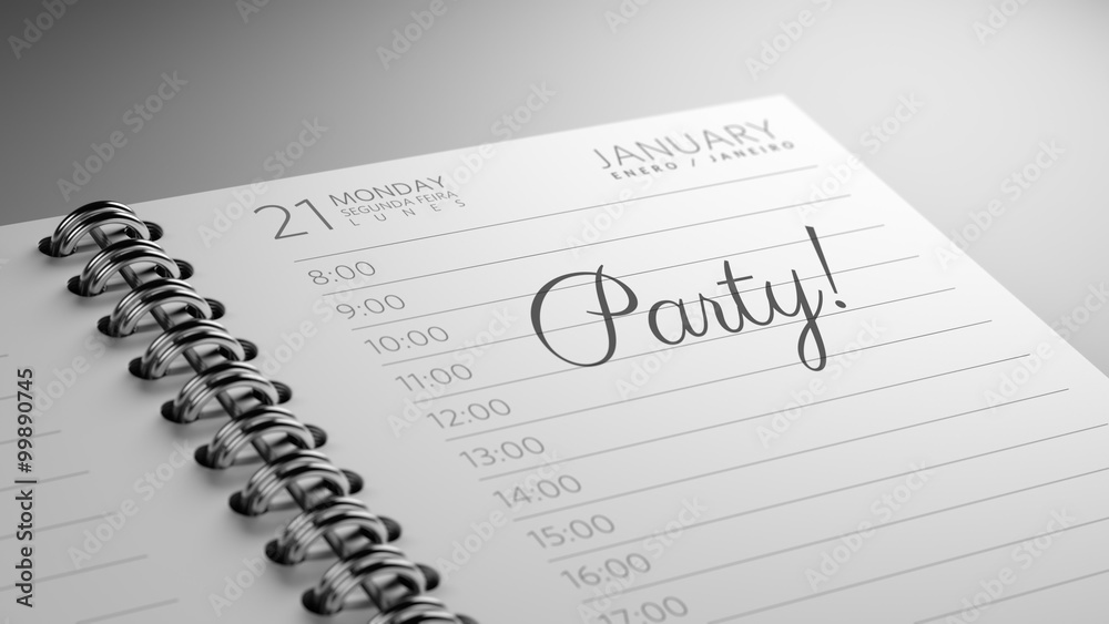 Closeup of a personal calendar setting an important date represe Closeup of a personal calendar setting an important date represe
