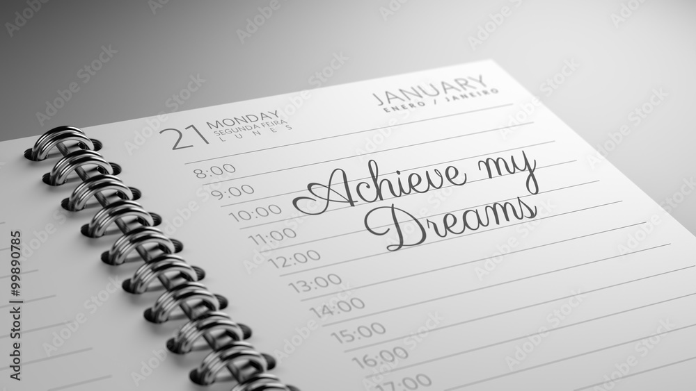 Closeup of a personal calendar setting an important date represe Closeup of a personal calendar setting an important date represe