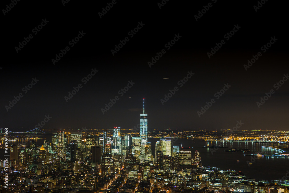 WTC night view from Empire State Building