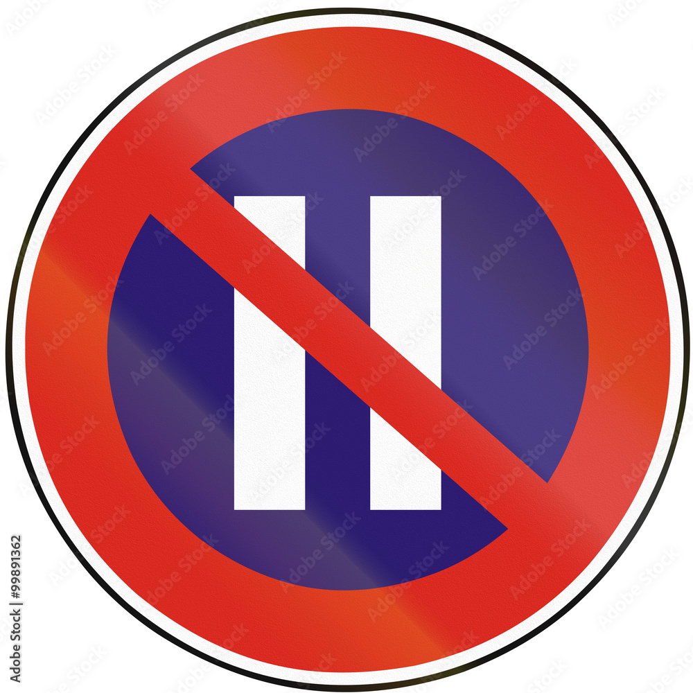 Road sign used in Slovakia - No parking on even calendar days Road sign used in Slovakia - No parking on even calendar days
