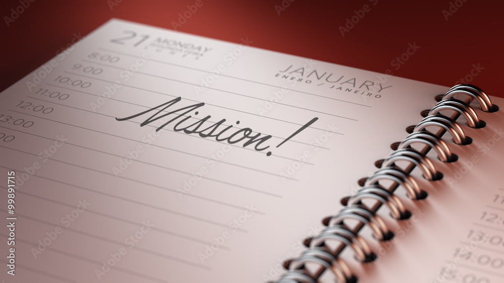 Closeup of a personal calendar setting an important date represe Closeup of a personal calendar setting an important date represe