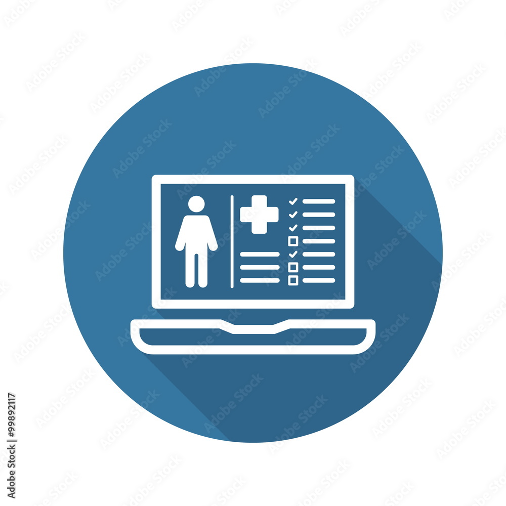 Patient Medical Record Icon. Flat Design. Patient Medical Record Icon. Flat Design.