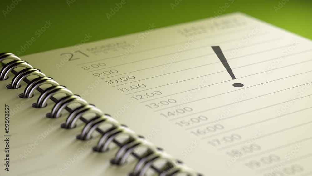 Closeup of a personal calendar setting an important date represe Closeup of a personal calendar setting an important date represe