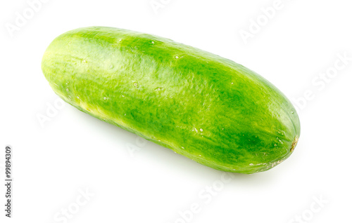 Juicy small cucumber photo