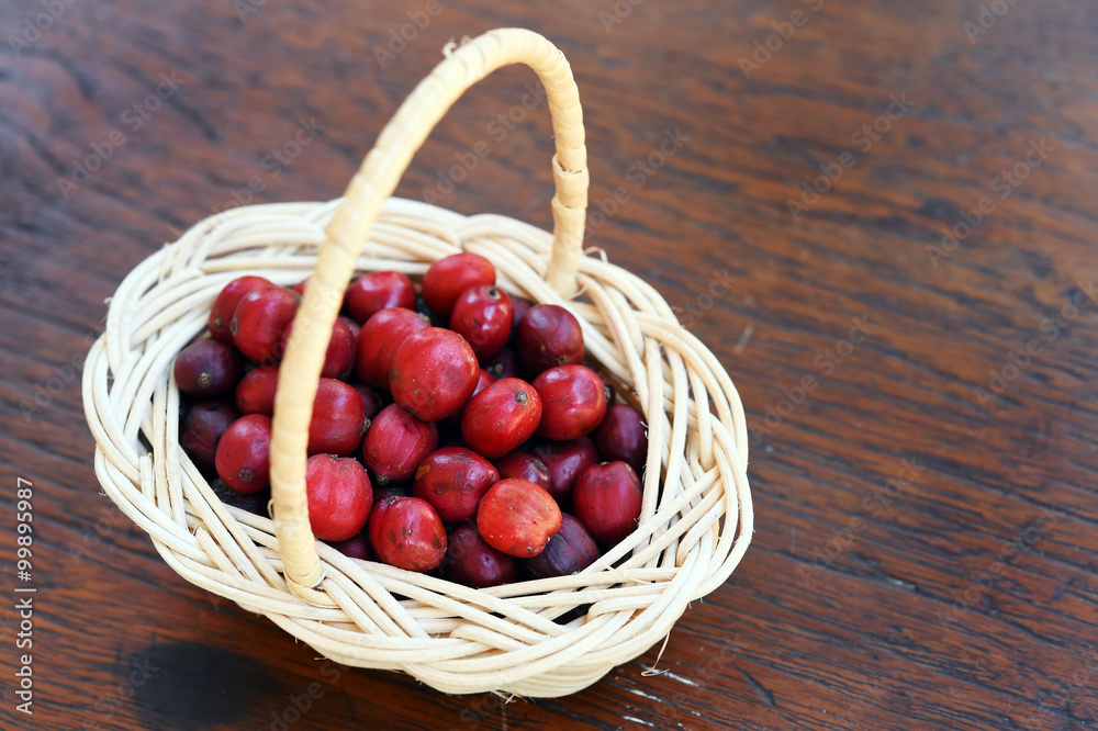 fresh coffee beans before roast.