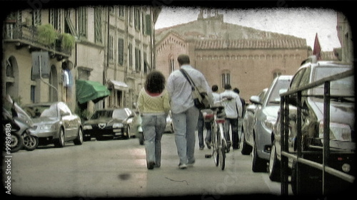 Wallpaper Mural Italian Street 2. Vintage stylized video clip. Torontodigital.ca