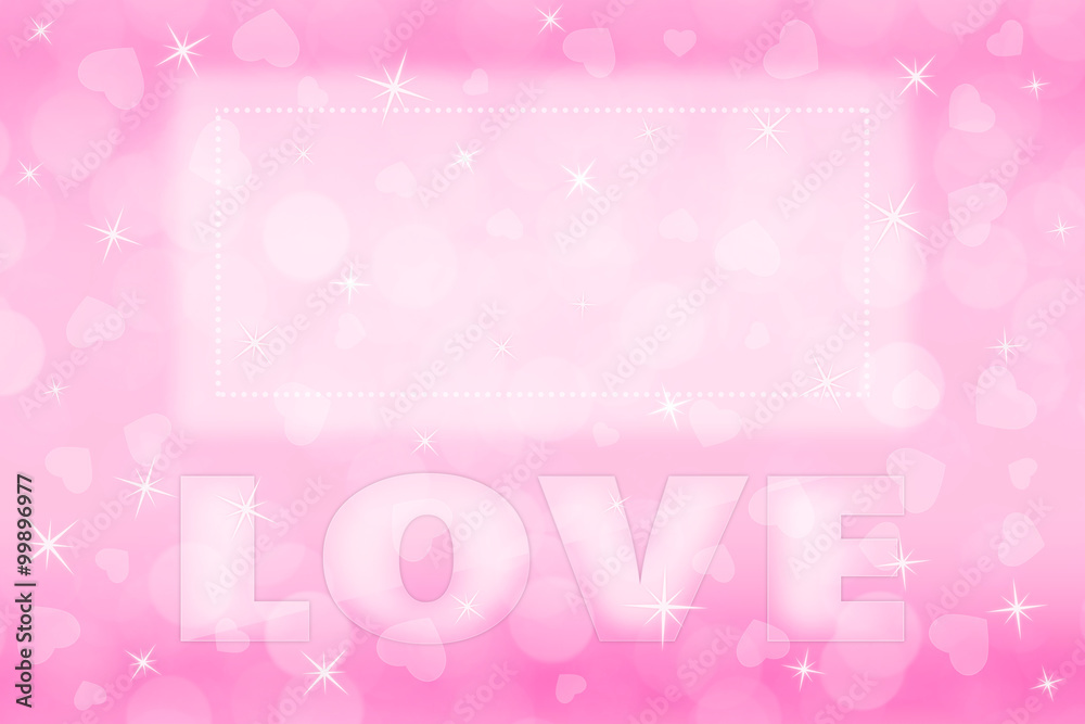 Valentine's day pink bokeh abstacrt background with LOVE word Valentine's day pink bokeh abstacrt background with LOVE word