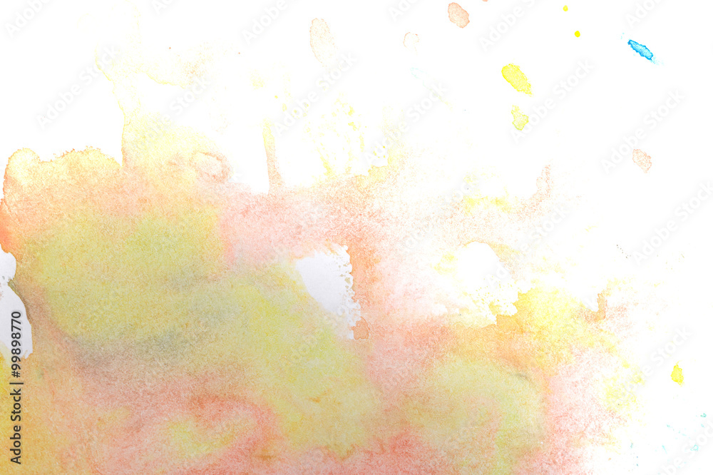 Obraz premium Children abstract drawing. Yellow and red tints.