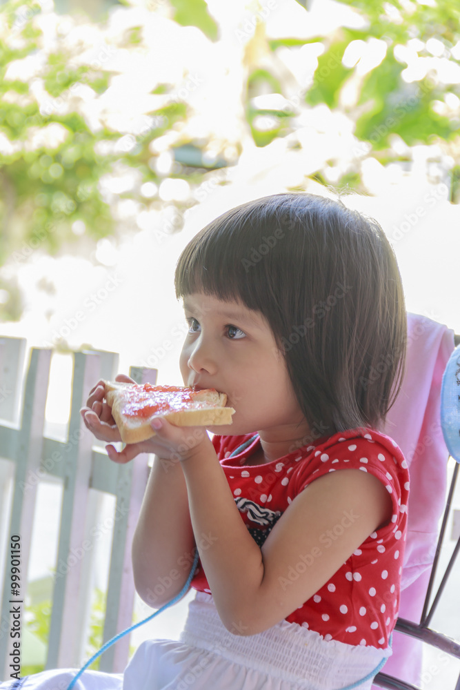 eating bread