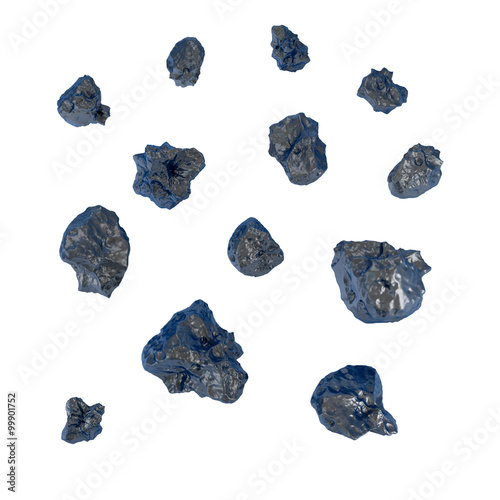 Fototapeta Naklejka Na Ścianę i Meble -  collection of black glossy meteorites
