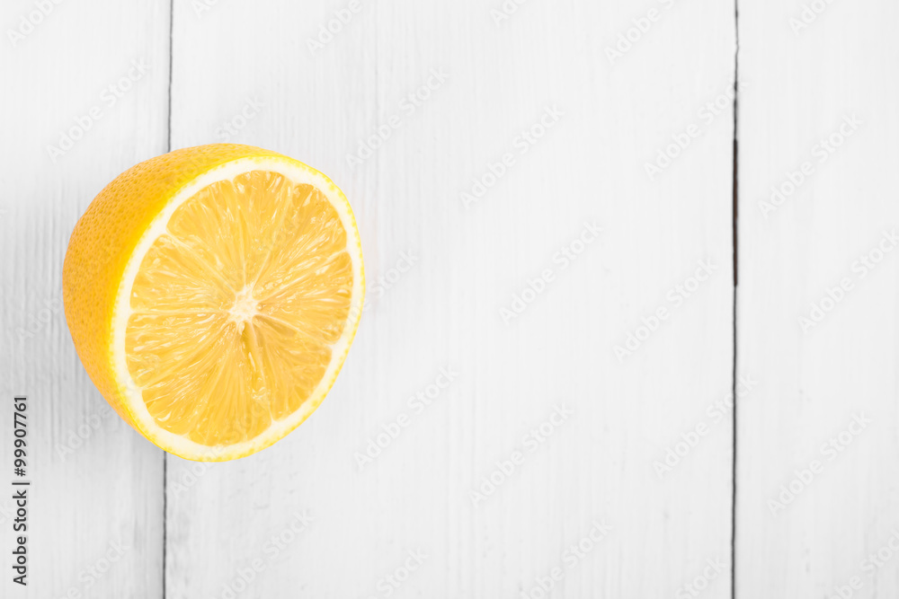 Fresh Yellow Lemon On Wood Boards Fresh Yellow Lemon On Wood Boards
