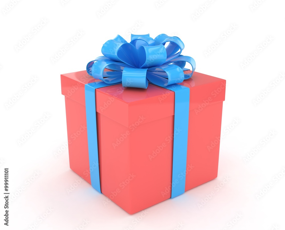 Obraz premium gift box with bows isolated on white