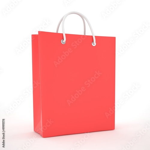 Paper Shopping Bag isolated on white background