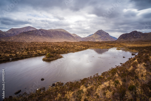 The Scottish Highlands on a cloudy spring day - Isle of Skye, Scotland, UK