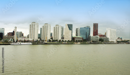 City of Rotterdam downtown skyline by the river in South Holland © Miroslav110