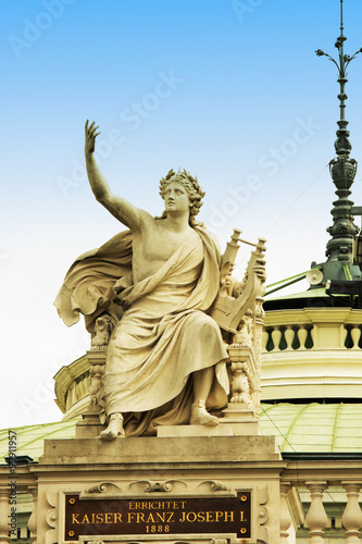 statue in honor of Franz Joseph in Vienna  Austria