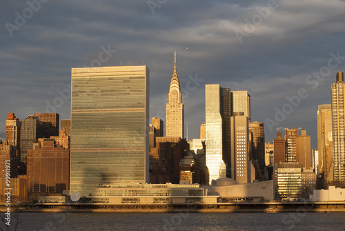 Chrysler Building and United Nation Headquarter, New York photo