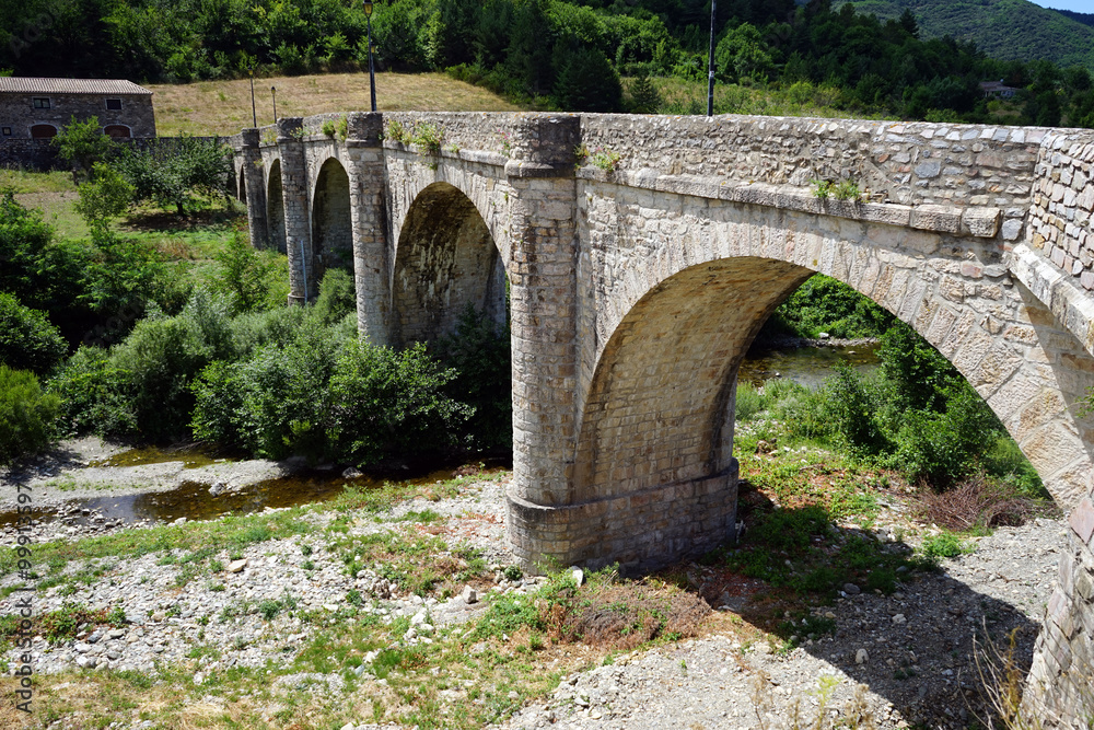 Old arch stone bridge