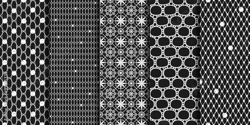 Black seamless patterns