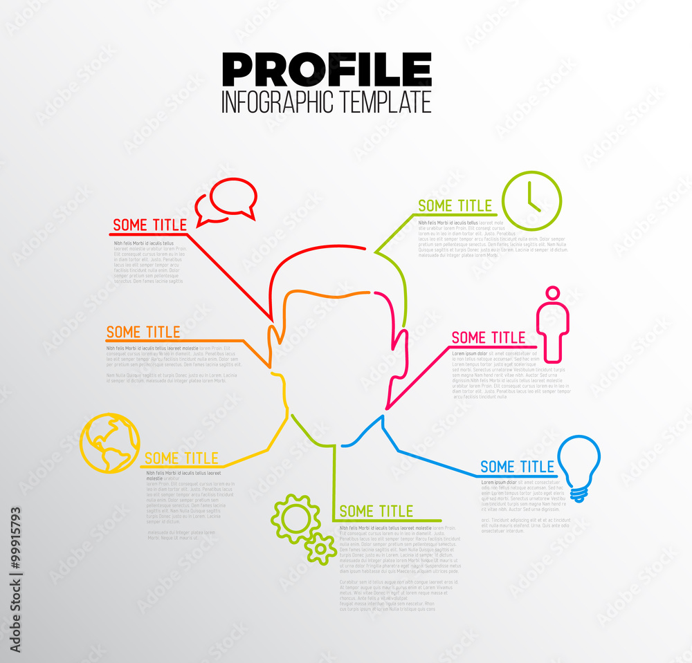 Vector Infographic profile / user template
