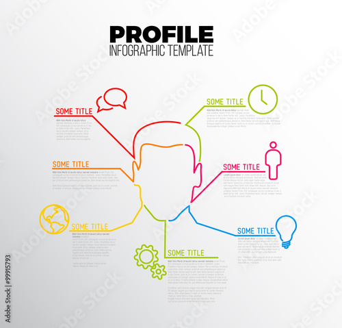 Vector Infographic profile / user template