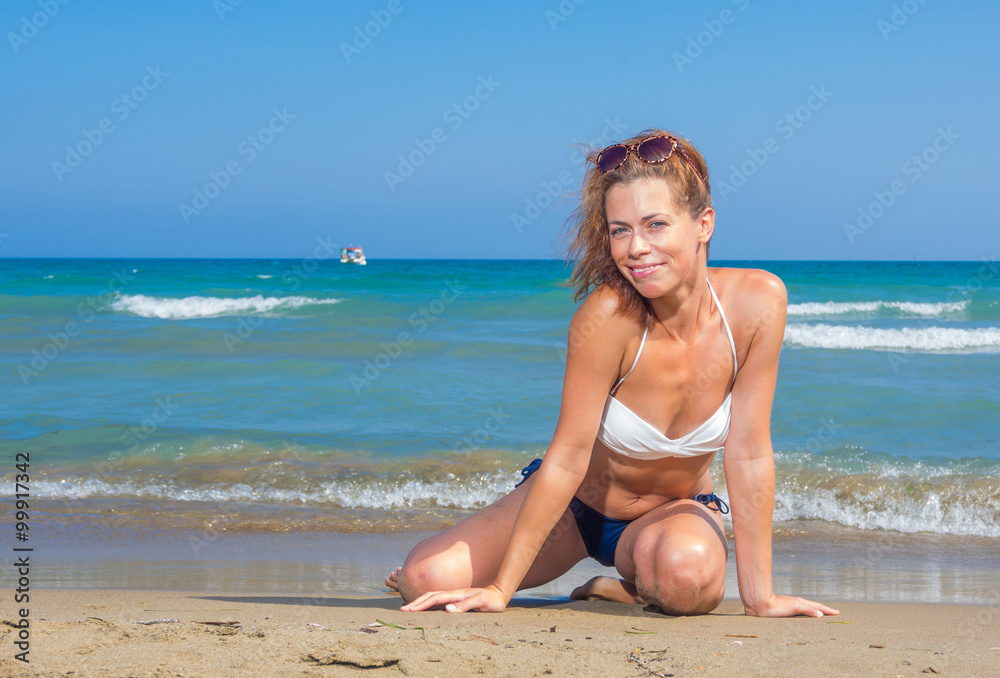 An attractive young woman at the beach An attractive young woman at the beach