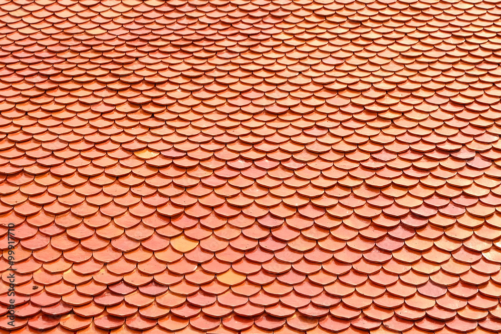 Roof tiles background texture of Thai temple