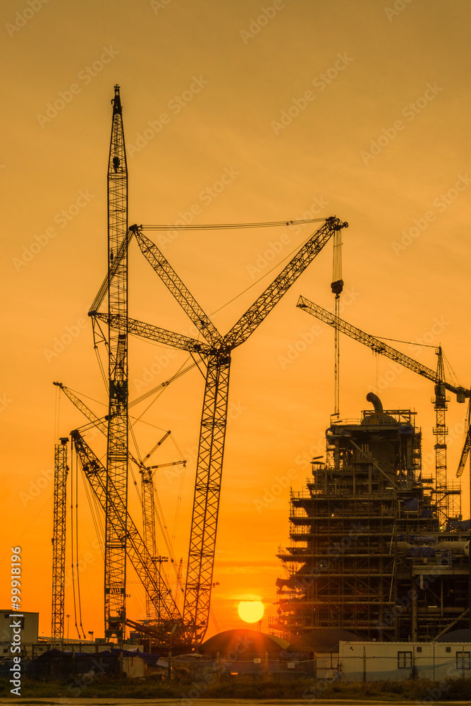 Crane of building construction
