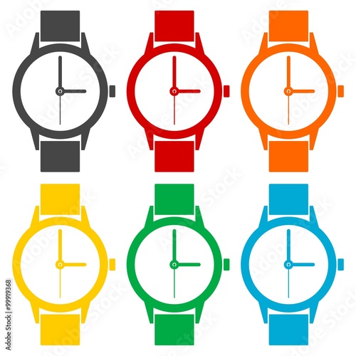 Watch icons set 