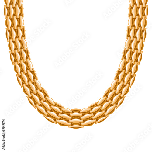 Chunky chain golden metallic necklace or bracelet.