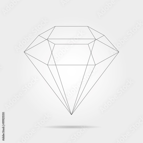 Diamond Sketch in Vector