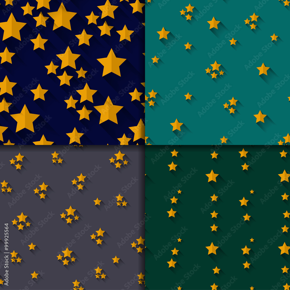 Seamless starry patterns Seamless starry patterns