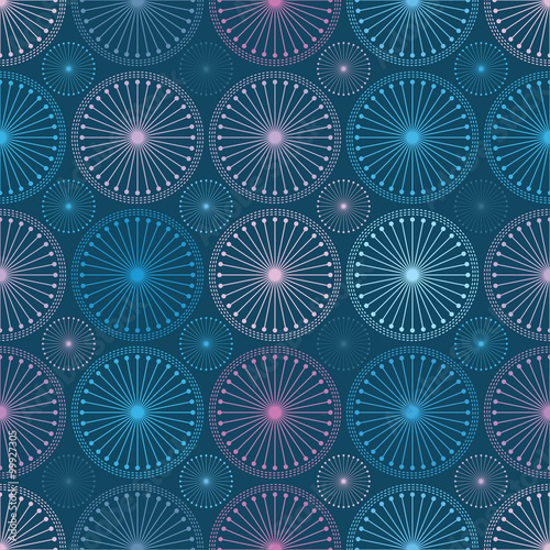 Seamless decorative vector background with abstract geometric pattern