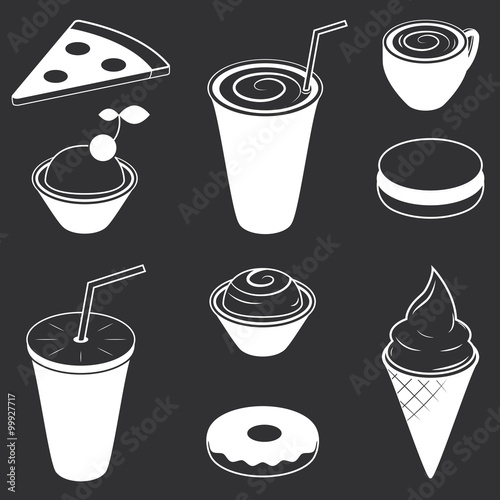 Fast food objects, and all sorts of sweets and food items.