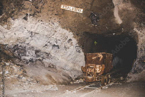 abandoned mine - explosives tunnel photo