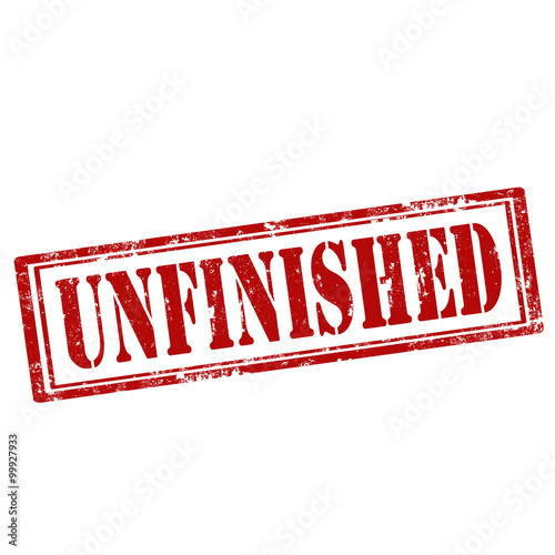 Unfinished-red stamp