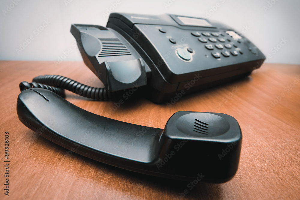 Fax with picked up handset Fax with picked up handset