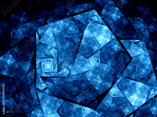 Pentagon shaped nanocrystal fractal photo