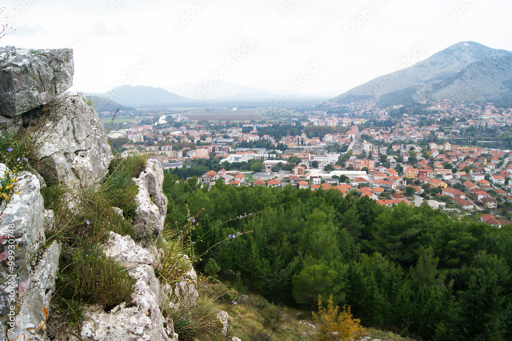 Top view of the town of Trebinje