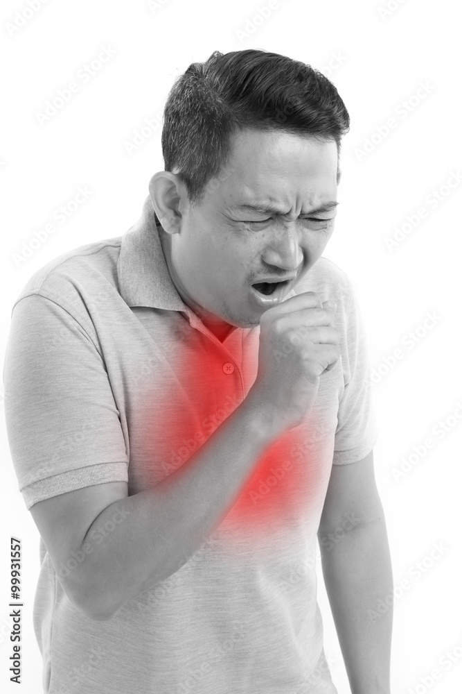 sick man coughing sick man coughing