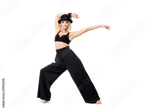 Dancing woman in black