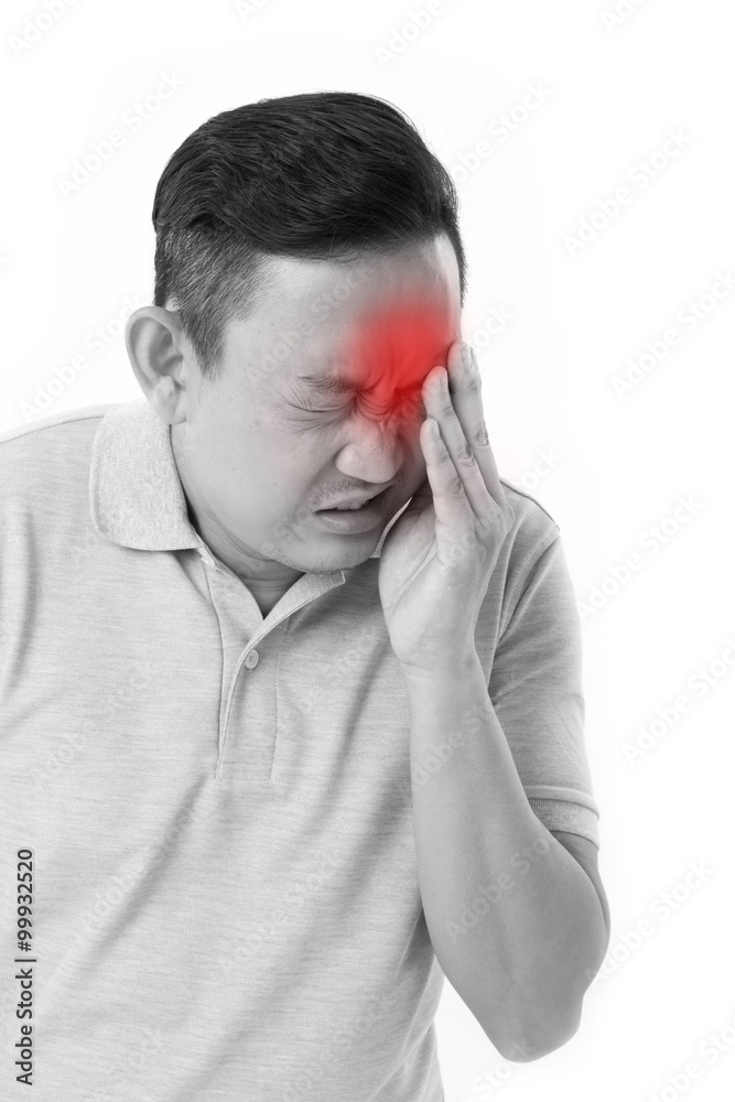 Fototapeta premium man suffering from eye sickness